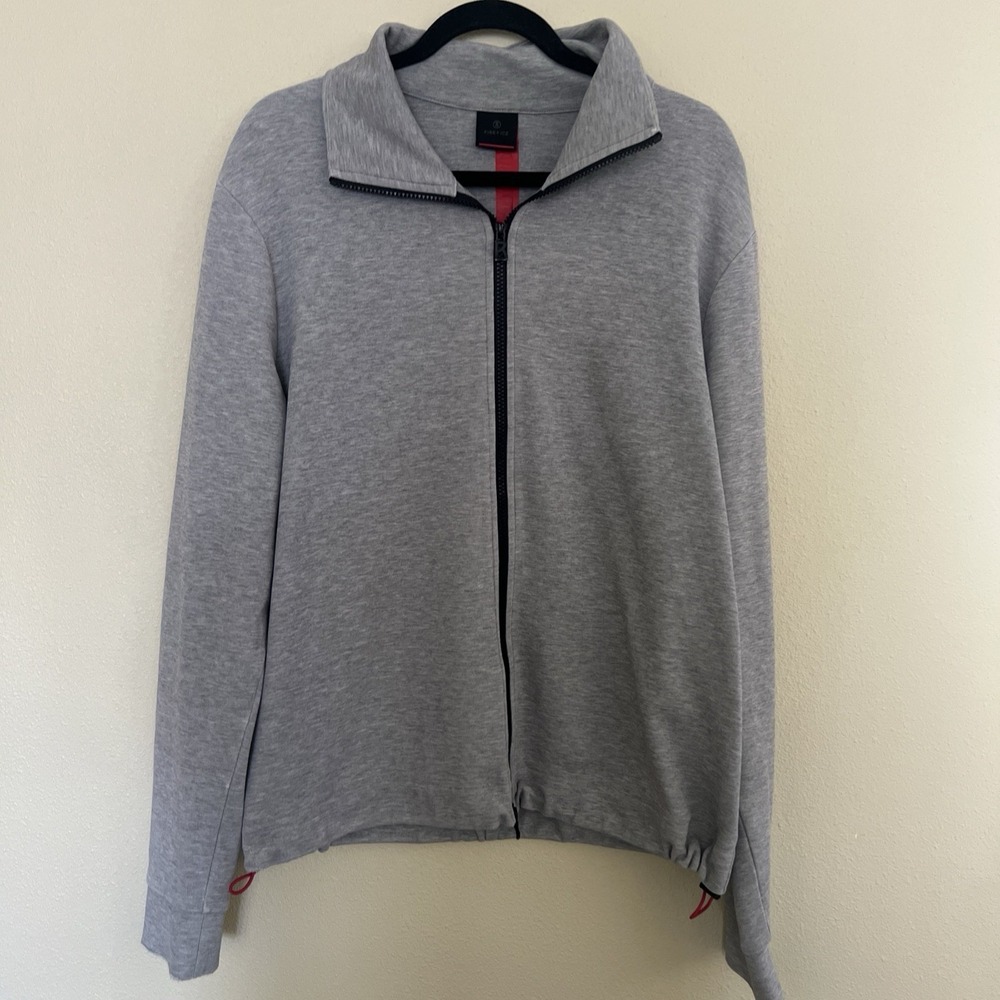 Bogner Men's Fire+Ice Cotton Full Zip Long Sleeve Sweater Size L Gray